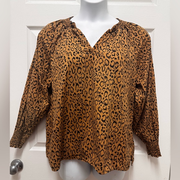 Maurices Tops - Maurices Animal Print Blouse - Brown and Black